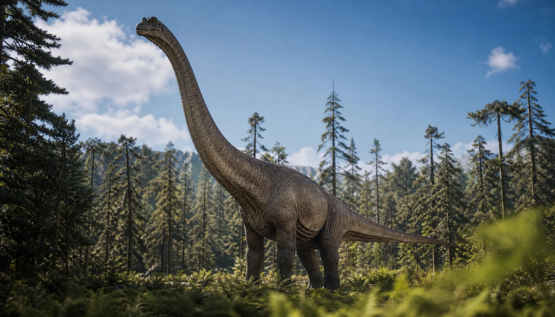Brachiosaurus is curious to meet you