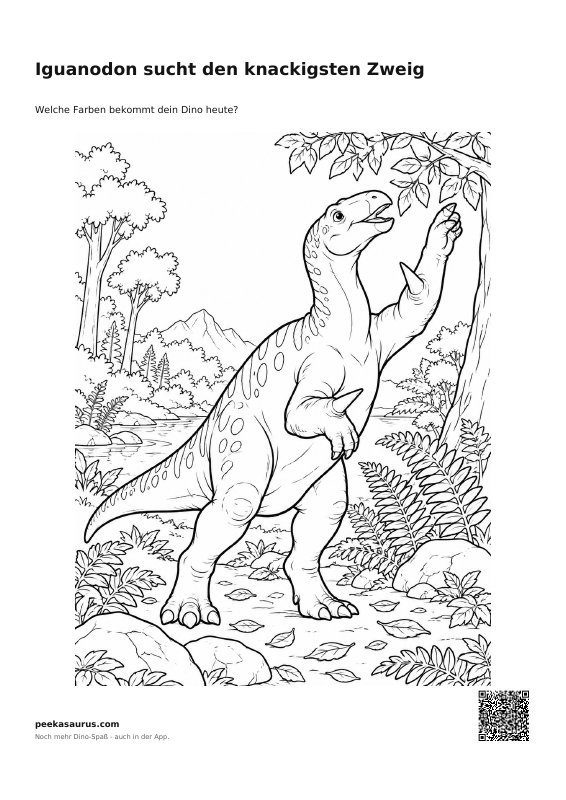 Iguanodon sucht den knackigsten Zweig