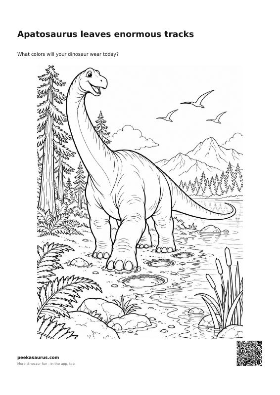 Apatosaurus leaves enormous tracks