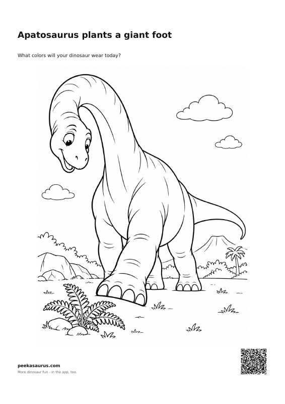 Apatosaurus plants a giant foot