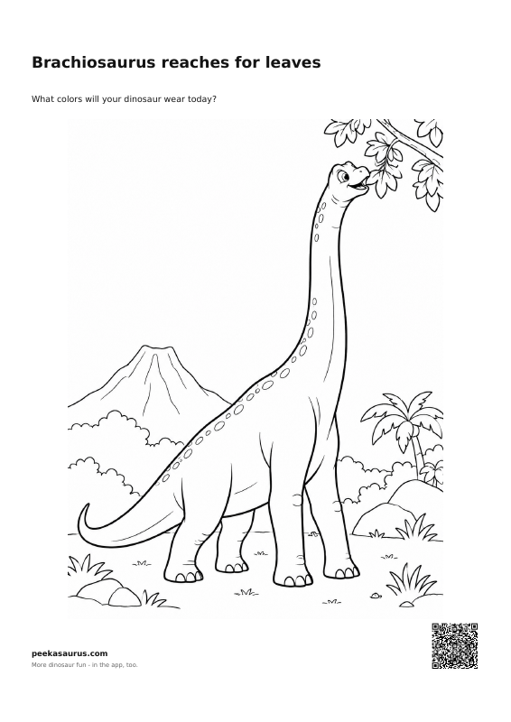 Brachiosaurus reaches for leaves
