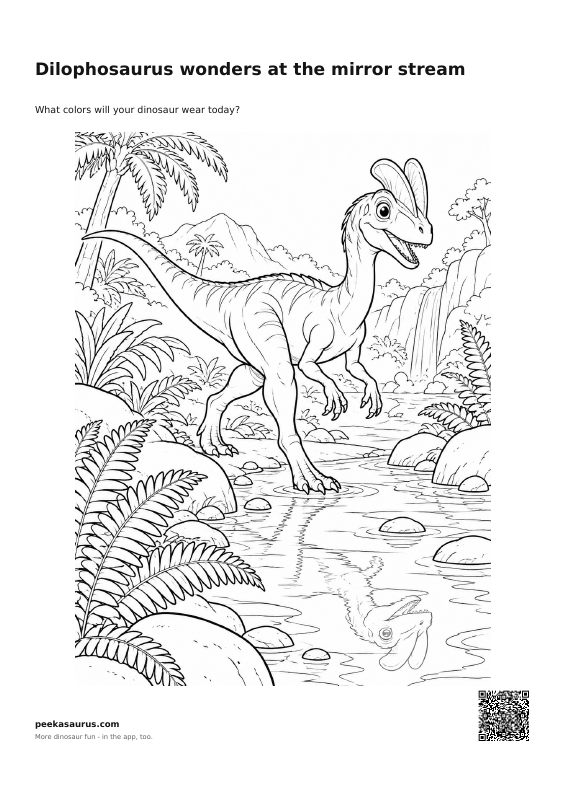 Dilophosaurus wonders at the mirror stream