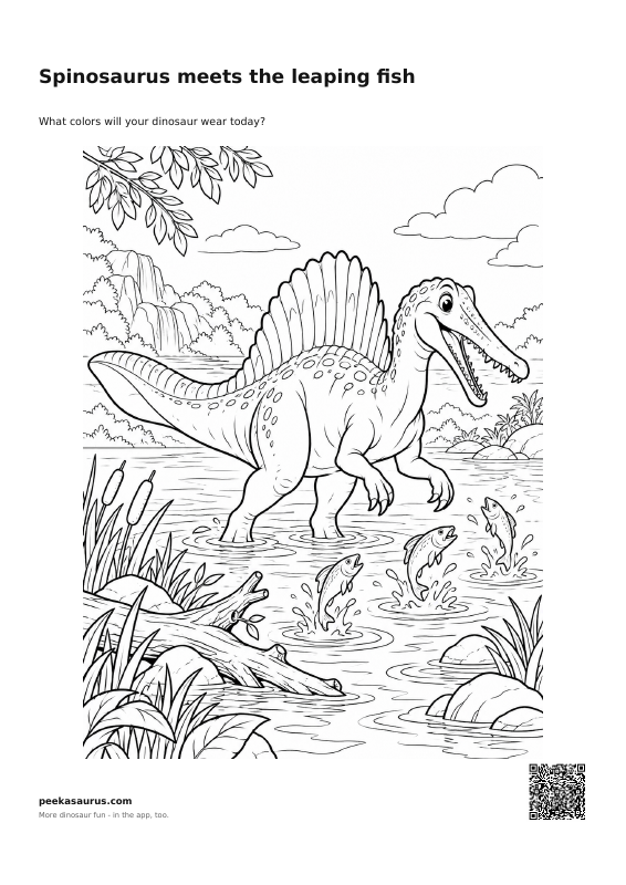 Spinosaurus meets the leaping fish
