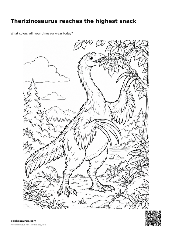 Therizinosaurus reaches the highest snack