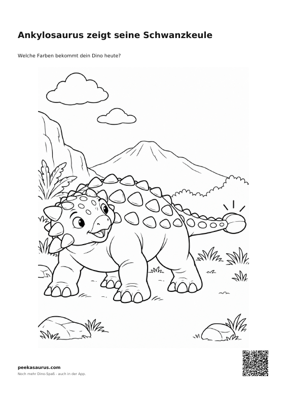 Ankylosaurus zeigt seine Schwanzkeule