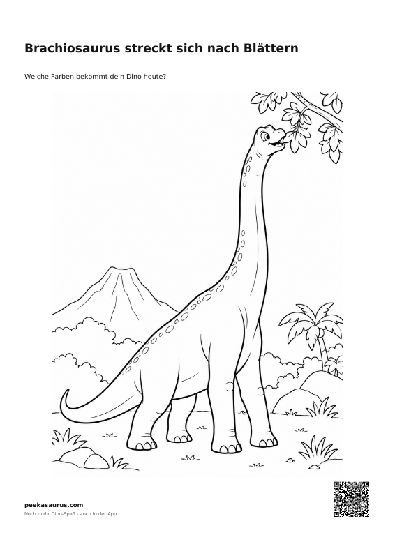 Brachiosaurus streckt sich nach Blättern