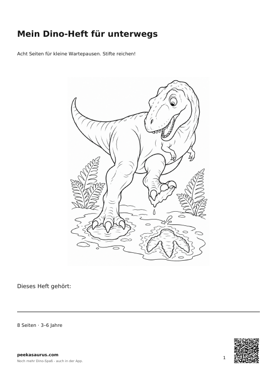 Mein Dino-Heft für unterwegs