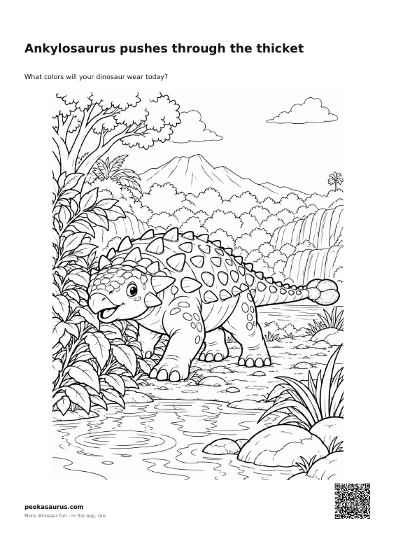 Ankylosaurus pushes through the thicket