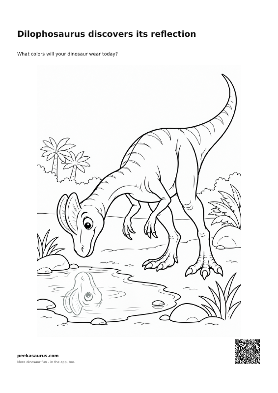 Dilophosaurus discovers its reflection