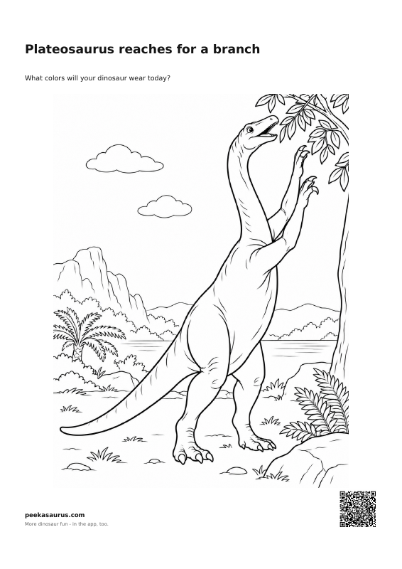 Plateosaurus reaches for a branch