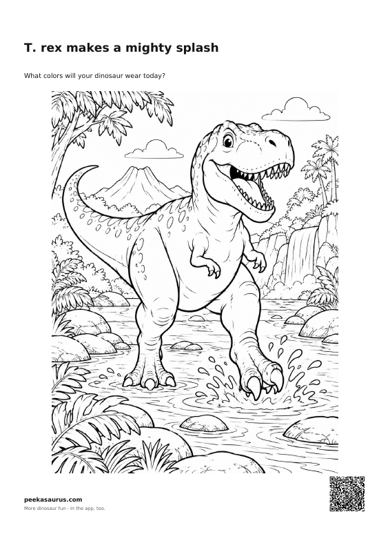 T. rex makes a mighty splash