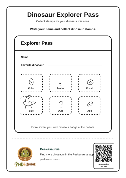 Dinosaur Explorer Pass