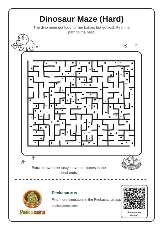 Dinosaur Maze (Hard)