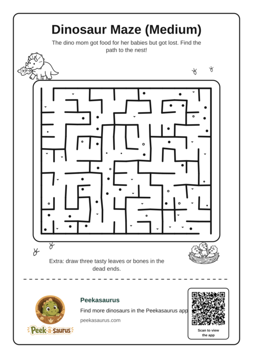 Dinosaur Maze (Medium)